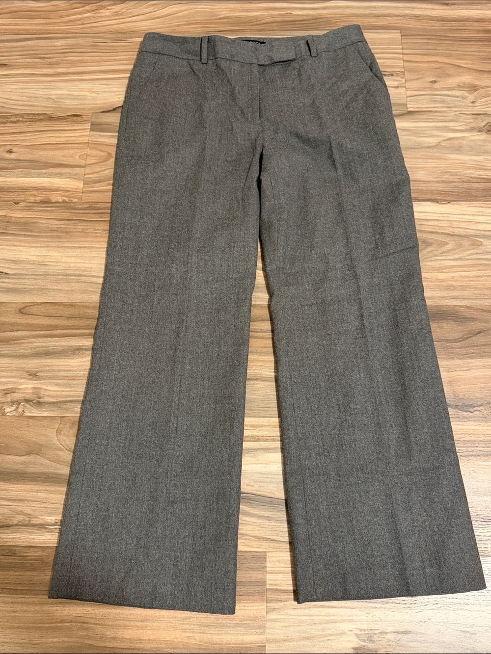 Talbots Heritage Wool Gray Trouser Pants Women’s 12P Wide Leg Career Lined
